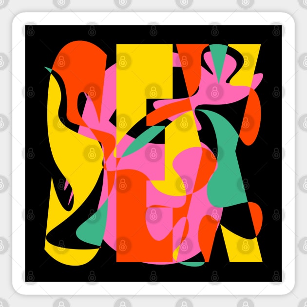 Sex Daze - Crazy Vibrant Retro Design Sticker by TuncGK